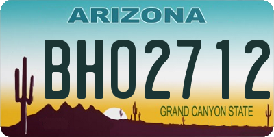 AZ license plate BHO2712