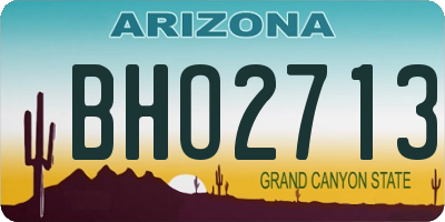 AZ license plate BHO2713