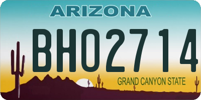 AZ license plate BHO2714