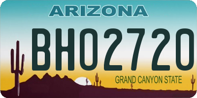 AZ license plate BHO2720