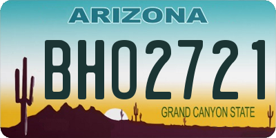 AZ license plate BHO2721