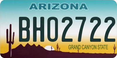 AZ license plate BHO2722