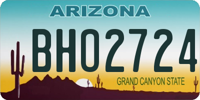 AZ license plate BHO2724