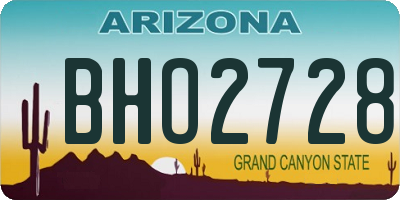 AZ license plate BHO2728