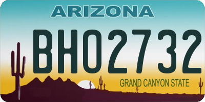 AZ license plate BHO2732