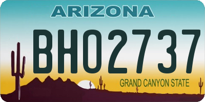 AZ license plate BHO2737