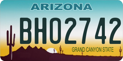 AZ license plate BHO2742