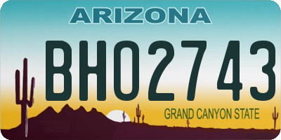AZ license plate BHO2743
