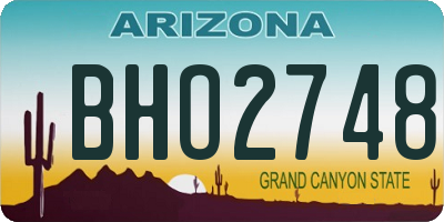 AZ license plate BHO2748