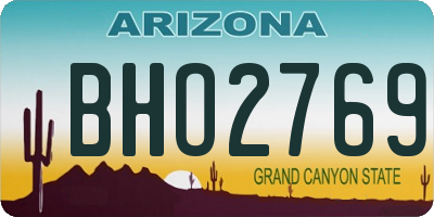 AZ license plate BHO2769