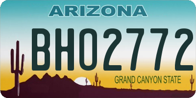 AZ license plate BHO2772