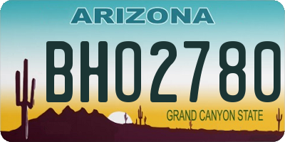 AZ license plate BHO2780