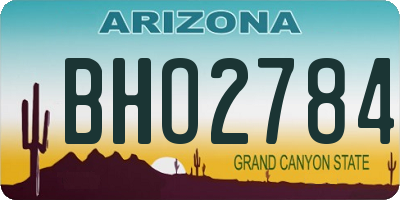 AZ license plate BHO2784