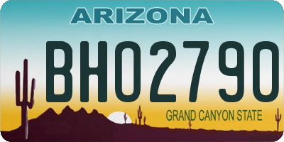 AZ license plate BHO2790