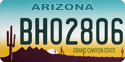 AZ license plate BHO2806
