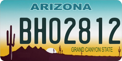 AZ license plate BHO2812