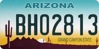 AZ license plate BHO2813