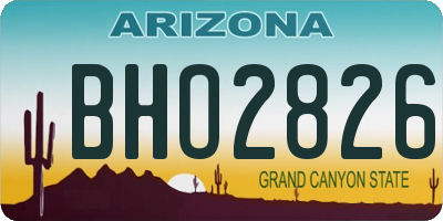 AZ license plate BHO2826