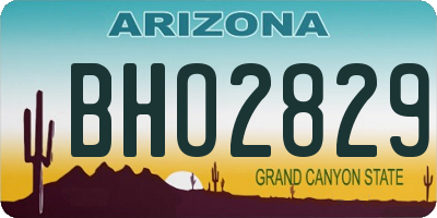 AZ license plate BHO2829