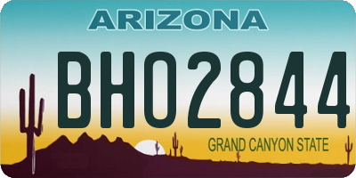 AZ license plate BHO2844