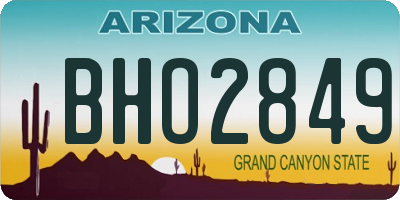 AZ license plate BHO2849
