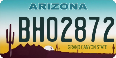 AZ license plate BHO2872