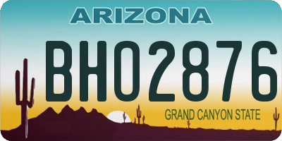 AZ license plate BHO2876