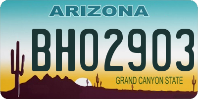AZ license plate BHO2903