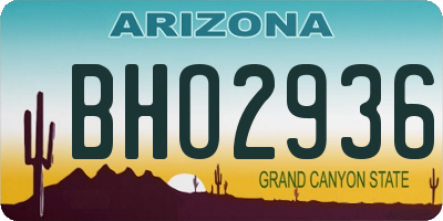 AZ license plate BHO2936