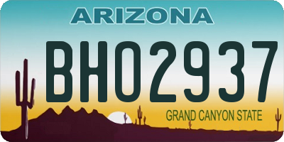 AZ license plate BHO2937
