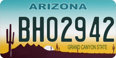 AZ license plate BHO2942