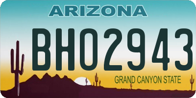 AZ license plate BHO2943
