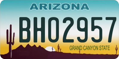 AZ license plate BHO2957