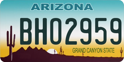 AZ license plate BHO2959