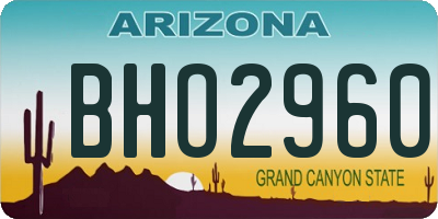 AZ license plate BHO2960