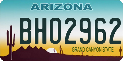 AZ license plate BHO2962