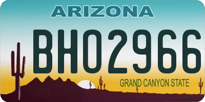 AZ license plate BHO2966