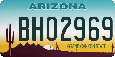 AZ license plate BHO2969