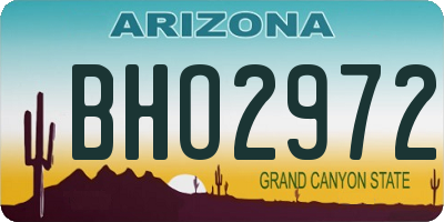AZ license plate BHO2972
