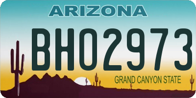 AZ license plate BHO2973
