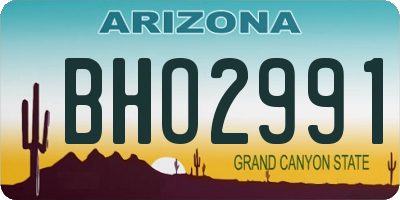 AZ license plate BHO2991