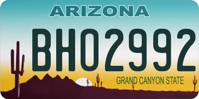 AZ license plate BHO2992