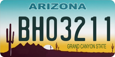AZ license plate BHO3211