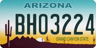 AZ license plate BHO3224