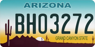 AZ license plate BHO3272