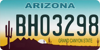 AZ license plate BHO3298