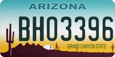 AZ license plate BHO3396