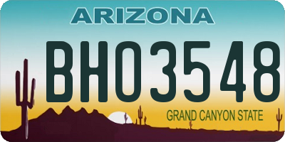 AZ license plate BHO3548
