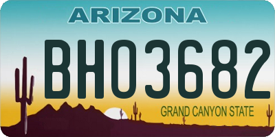 AZ license plate BHO3682