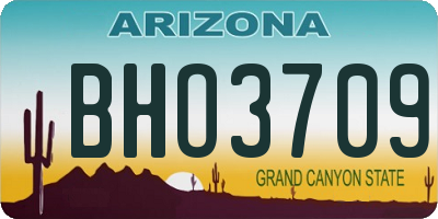 AZ license plate BHO3709